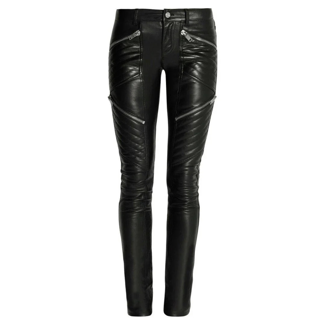 Unique Design Leather Pants Women - TheBougees