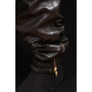 Sheep Leather Trousers for Jogging - TheBougees