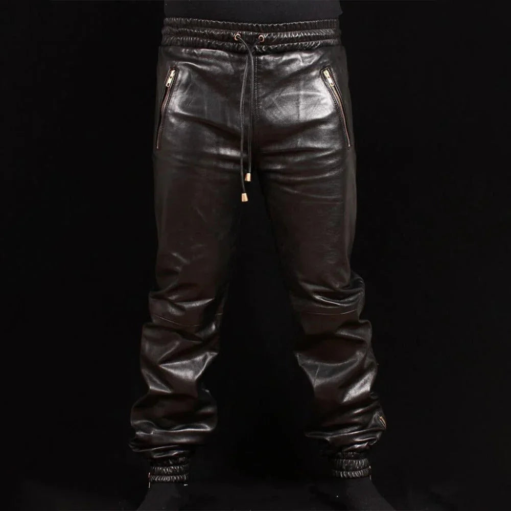 Sheep Leather Trousers for Jogging - TheBougees