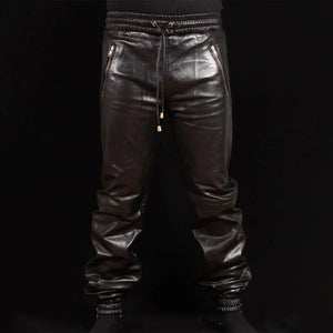 Sheep Leather Trousers for Jogging - TheBougees