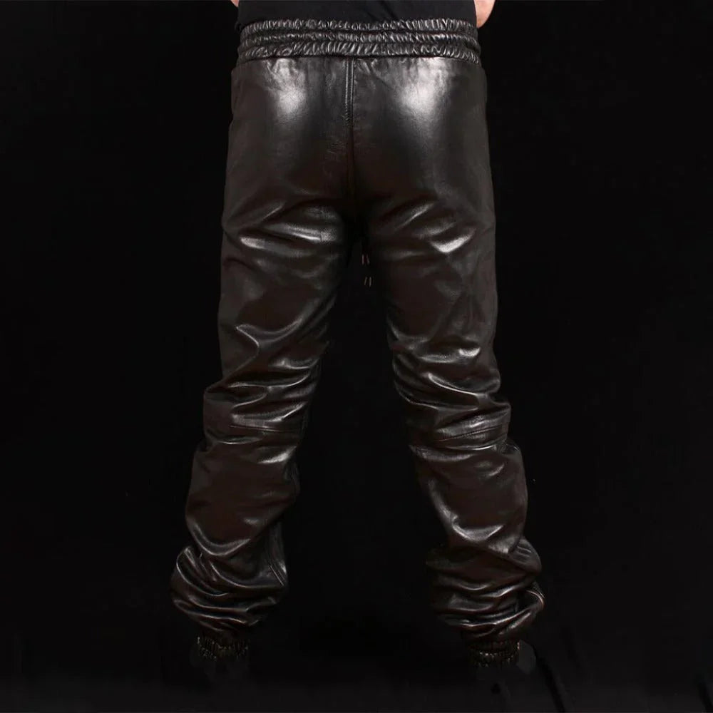 Sheep Leather Trousers for Jogging - TheBougees