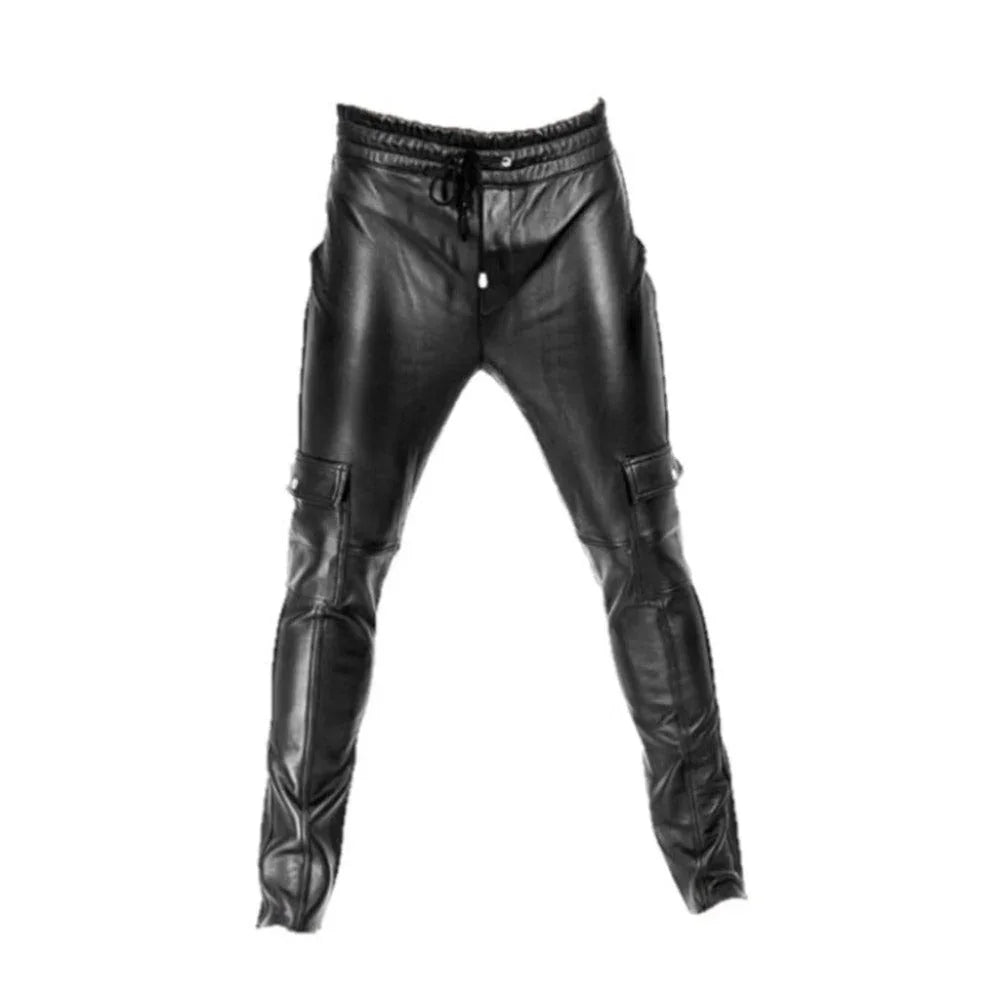 Soft Leather Draw Trousers for Jogging - TheBougees
