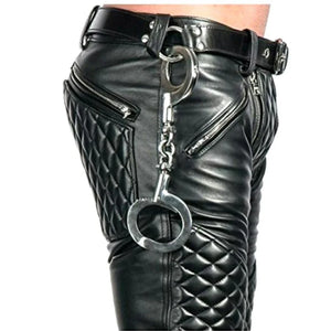 Soft Leather Quilted Pant with Zipper - TheBougees