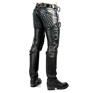 Soft Leather Quilted Pant with Zipper - TheBougees