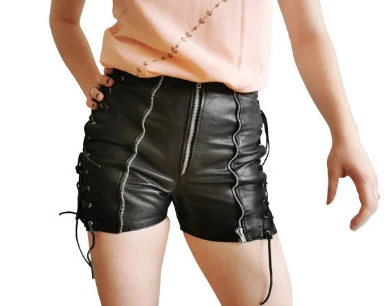 Unique Style Women Shorts For Women With Front And Back Zip Design - TheBougees