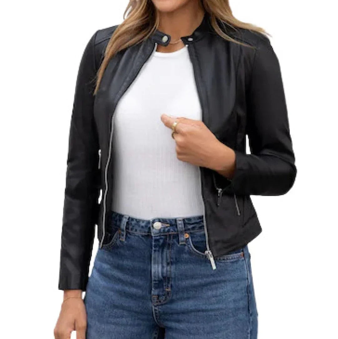 Women's Leather Jackets Classic Style - TheBougees