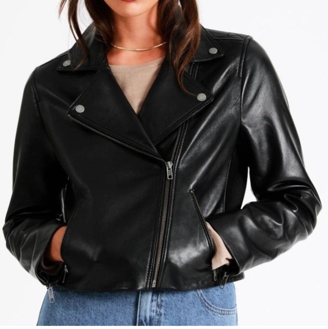 High Quality Pure Sheep Leather Jacket For Women - TheBougees