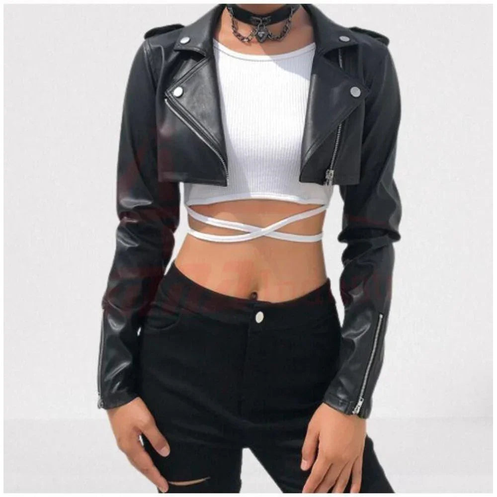 Womens Chic Fashion Cropped Jacket - TheBougees