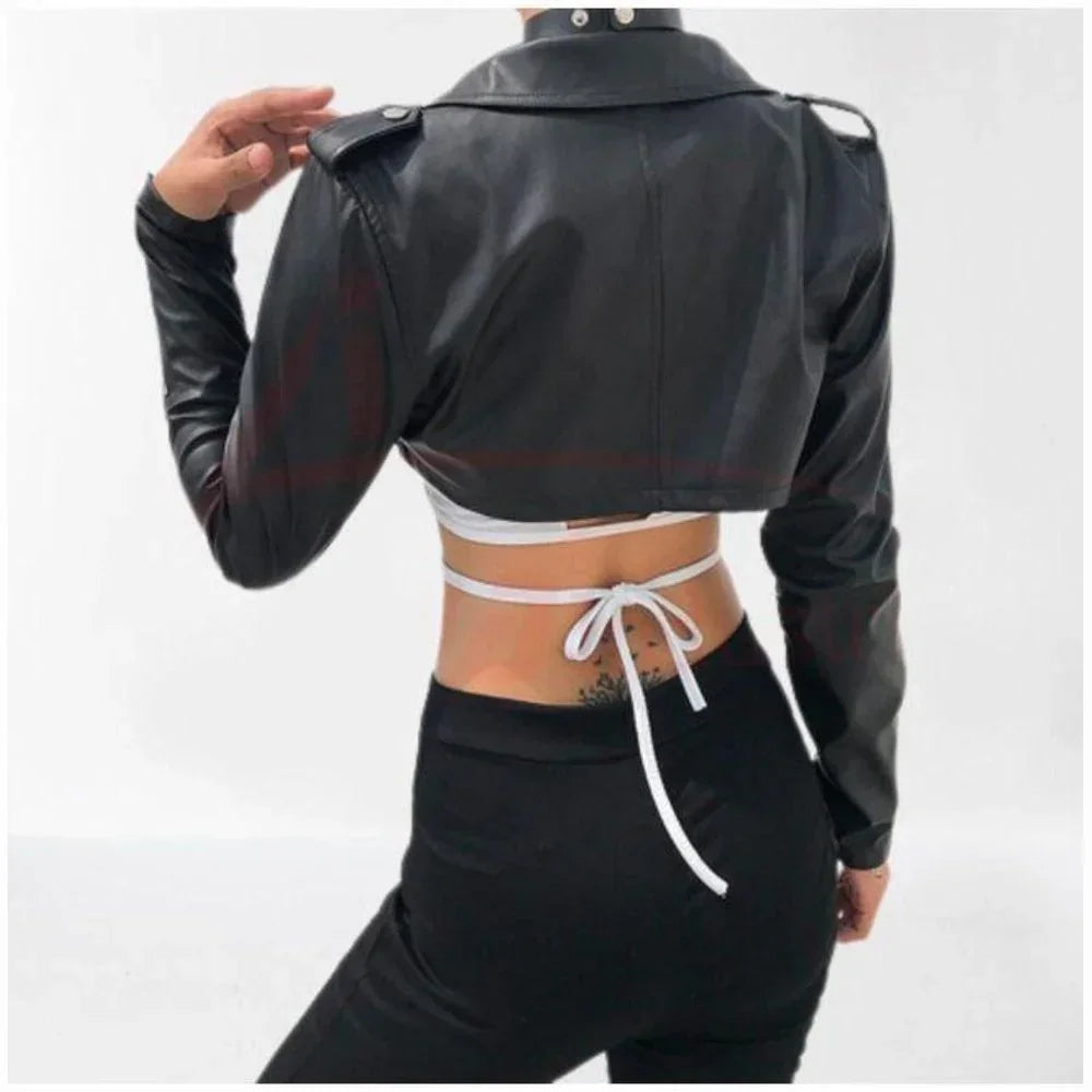 Womens Chic Fashion Cropped Jacket - TheBougees