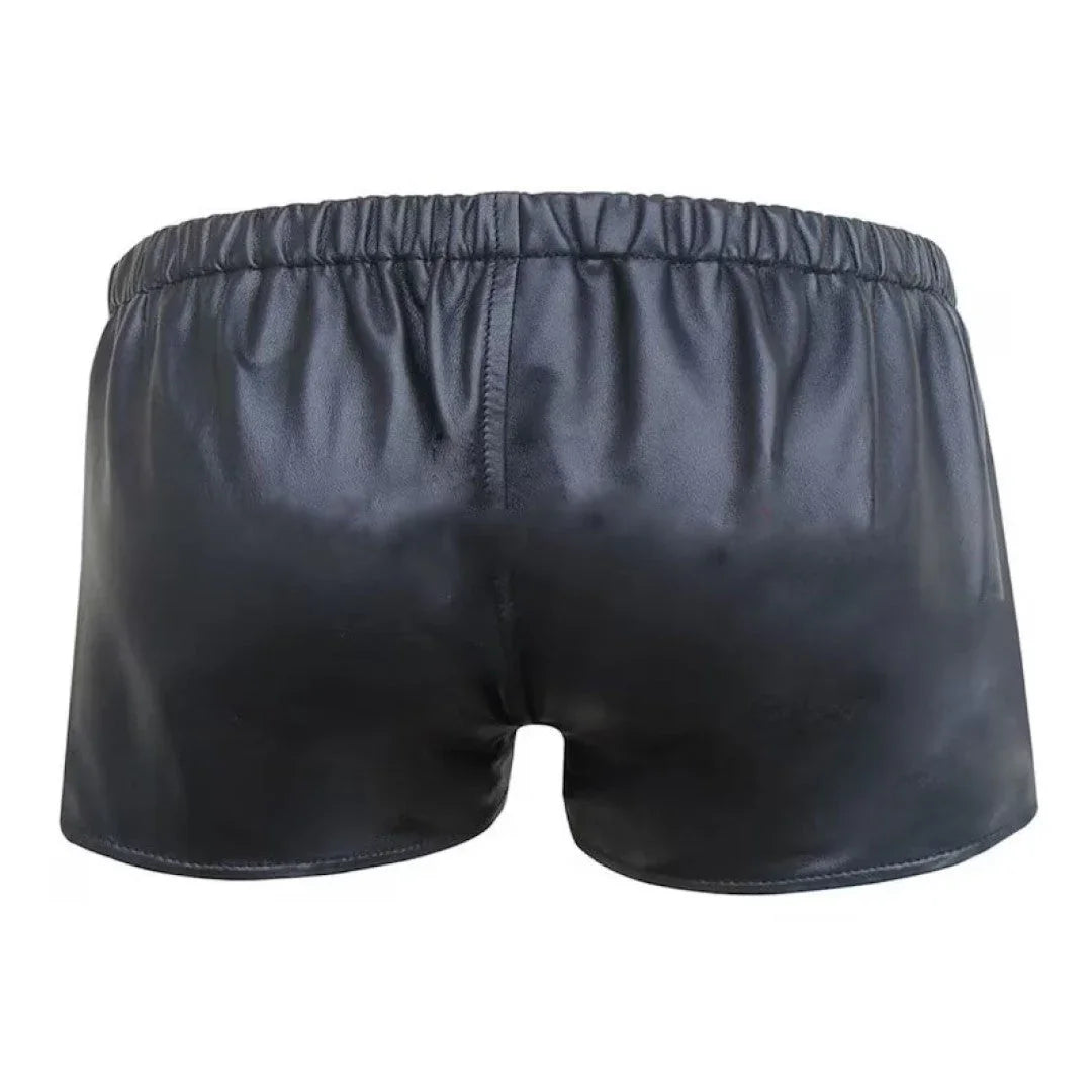 Style Lamb Skin Black Leather Shorts - TheBougees