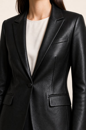 Lambskin Leather Blazer WLJ 810037 3XS