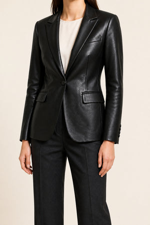 Lambskin Leather Blazer WLJ 810037 3XS