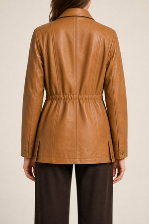 Lambskin Leather Safari Jacket WLJ 810036 3XS