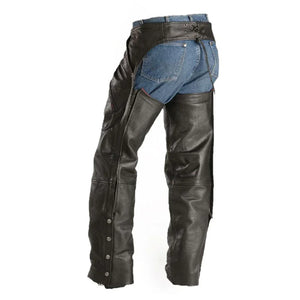 Men Real Leather Chaps With Detachable C. Piece Bikers Leather Chaps - TheBougees