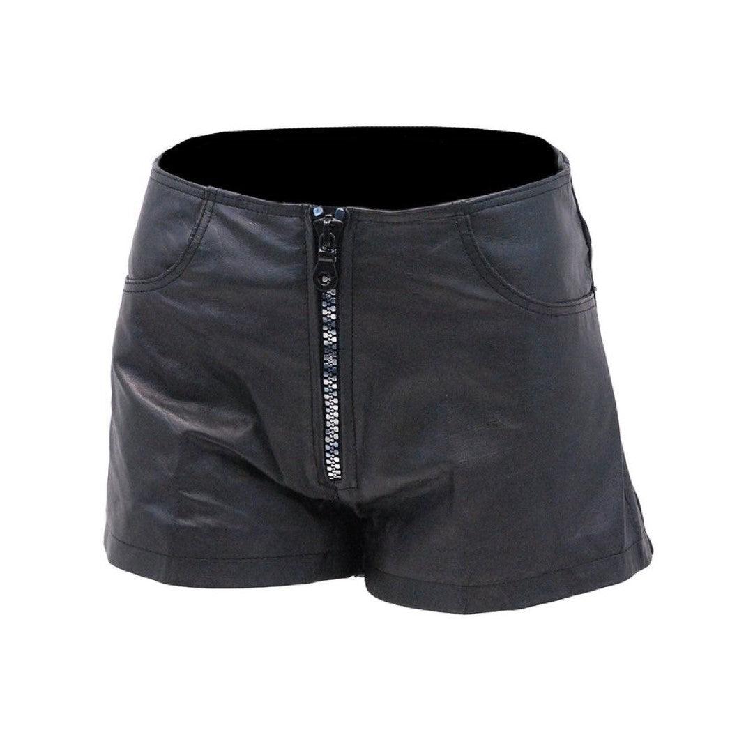 Leather Short with zipper closure - TheBougees