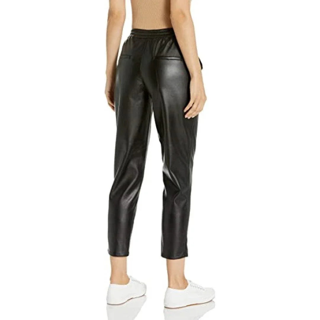 High Ankle Lambskin Leather Trouser - TheBougees