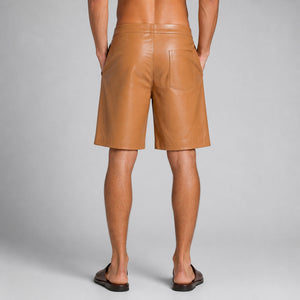 men's tan leather board shorts MLS 810038 28