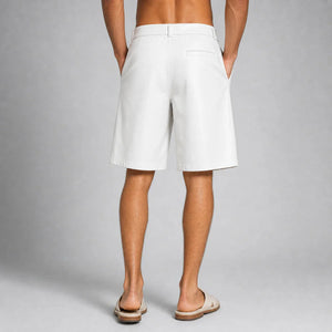 men's white leather resort shorts MLS 810042 28