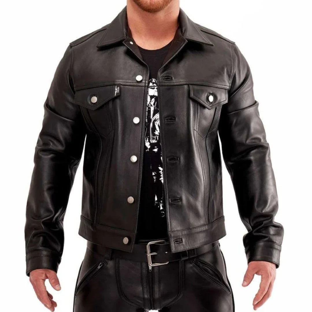 Pure Sheep Leather Shirts For Men - TheBougees