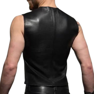 Leather Vest Made With Soft Sheep Skin Leather - TheBougees