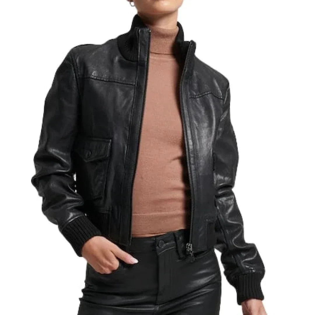 Stylish Biker Leather Jacket For Women - TheBougees