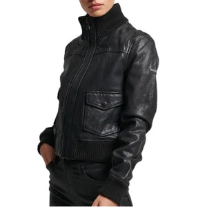 Stylish Biker Leather Jacket For Women - TheBougees