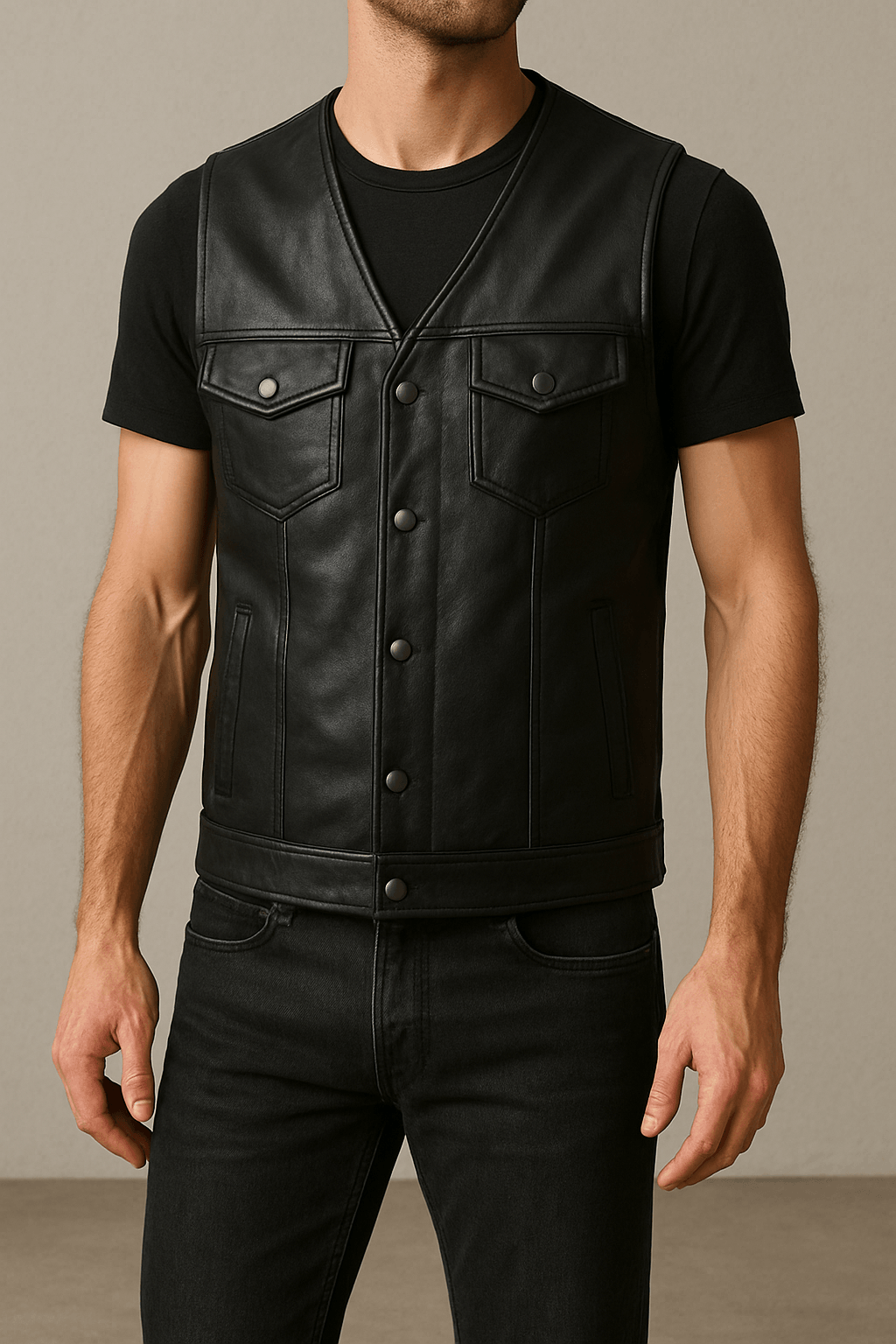 Men Leather Vest
