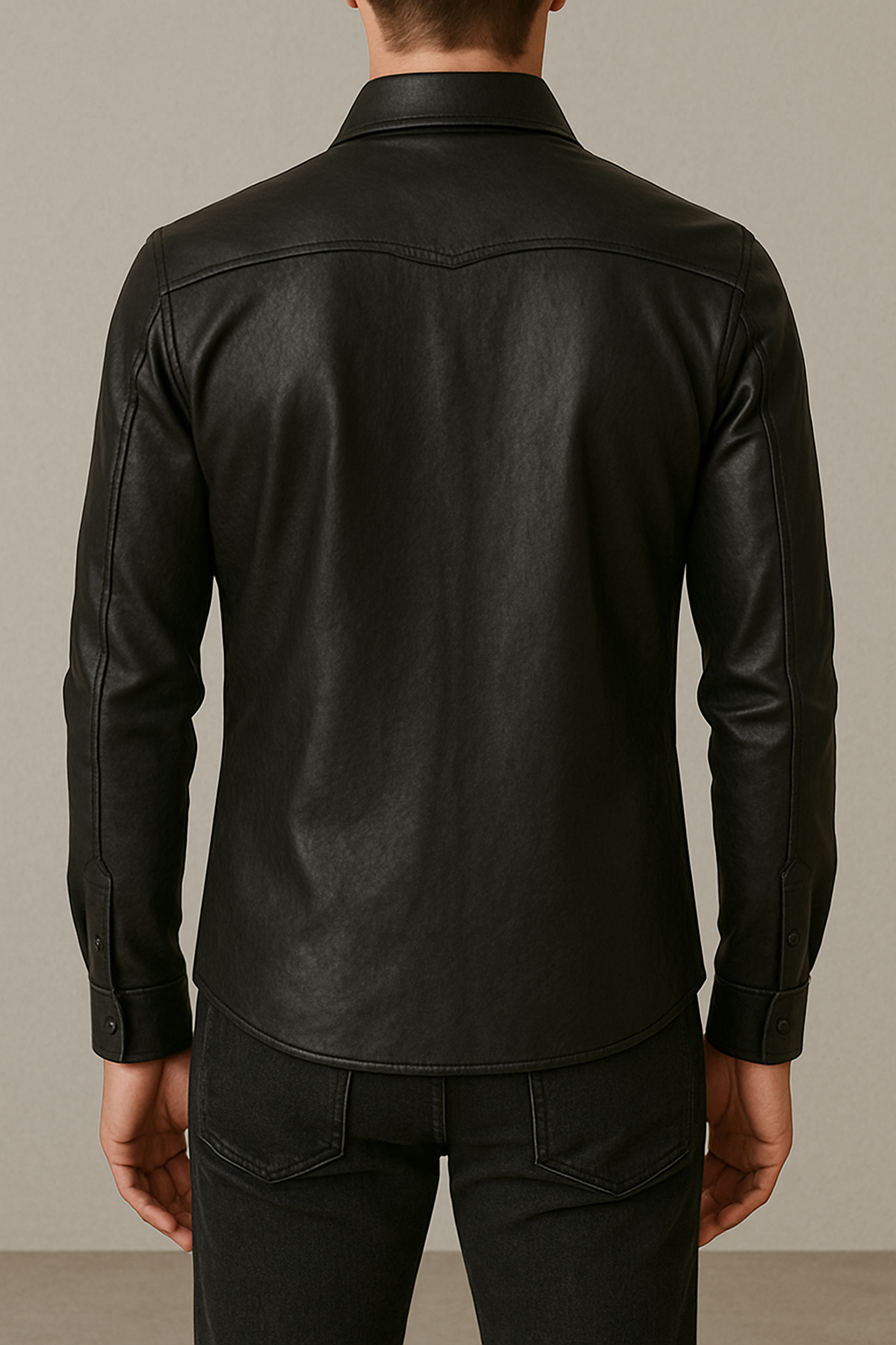 Men's Genuine Leather Shirt – Slim Fit | Premium Quality