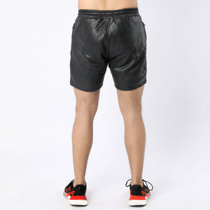 Perforated Leather Shorts For Men - Dotted Leather Shorts - TheBougees