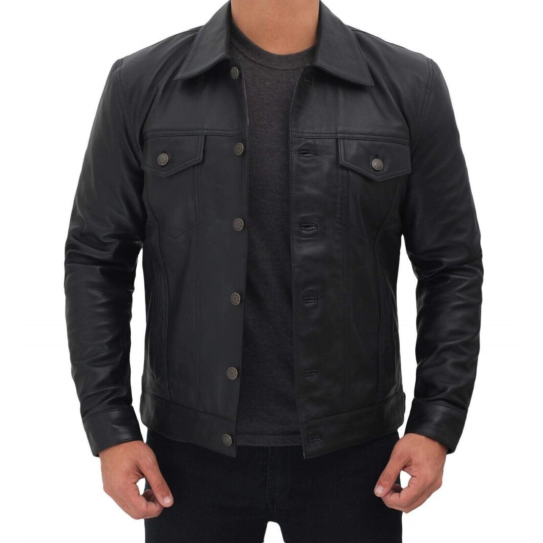 Pure Lamb Skin Leather Shirts - TheBougees