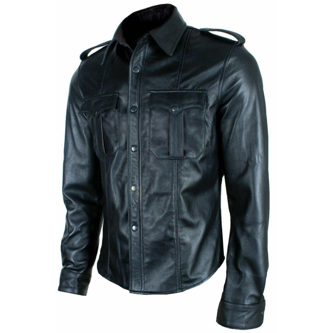 Unique Design Leather Shirts For Men - TheBougees