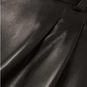 Biker Style Pure Leather Shorts For Women - TheBougees