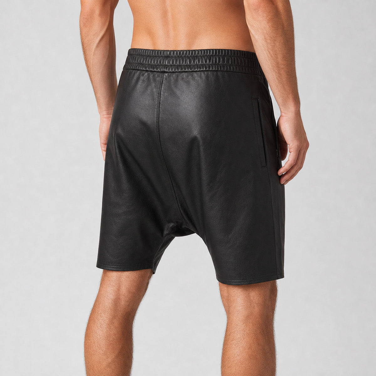 mens leather drop crotch shorts MLS 810061 28