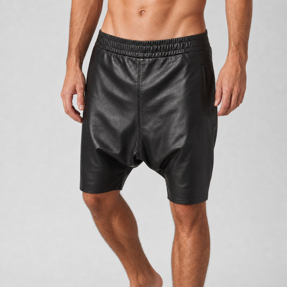 mens leather drop crotch shorts MLS 810061 28