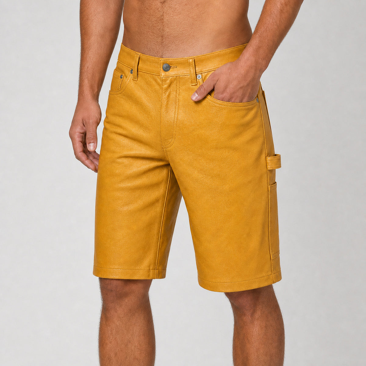 mens yellow leather shorts MLS 810069 28