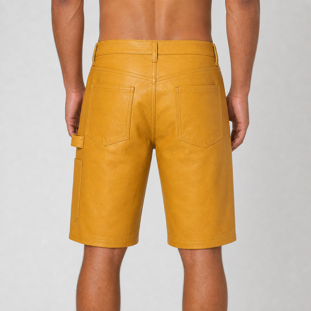 mens yellow leather shorts MLS 810069 28