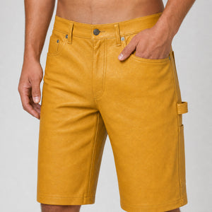 mens yellow leather shorts MLS 810069 28