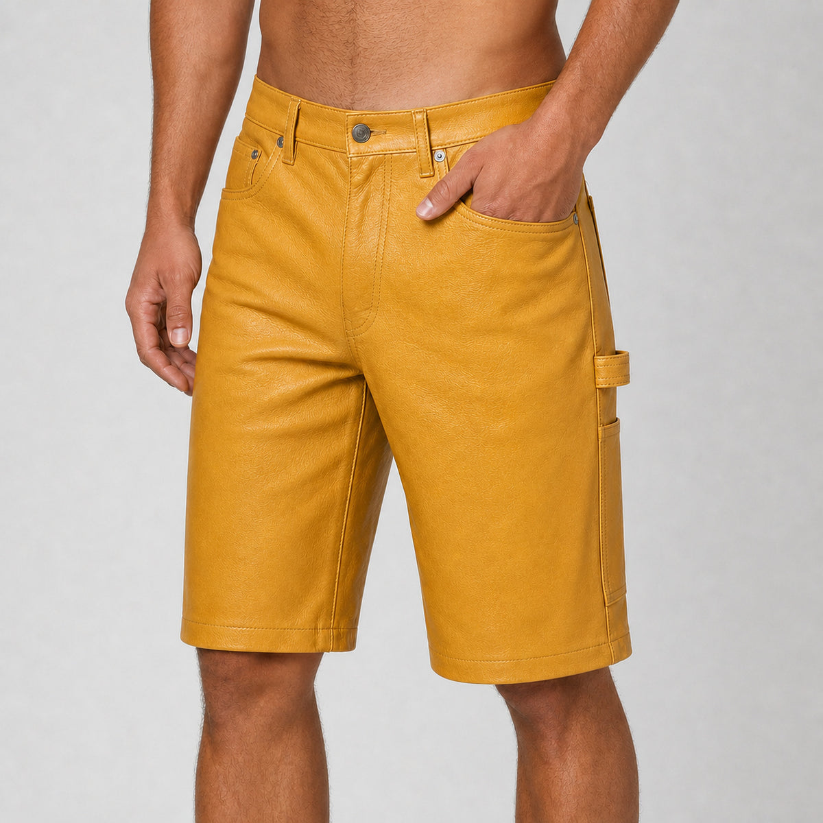 mens yellow leather shorts MLS 810069 28