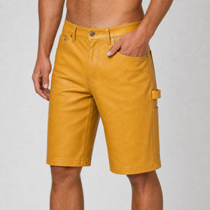 mens yellow leather shorts MLS 810069 28