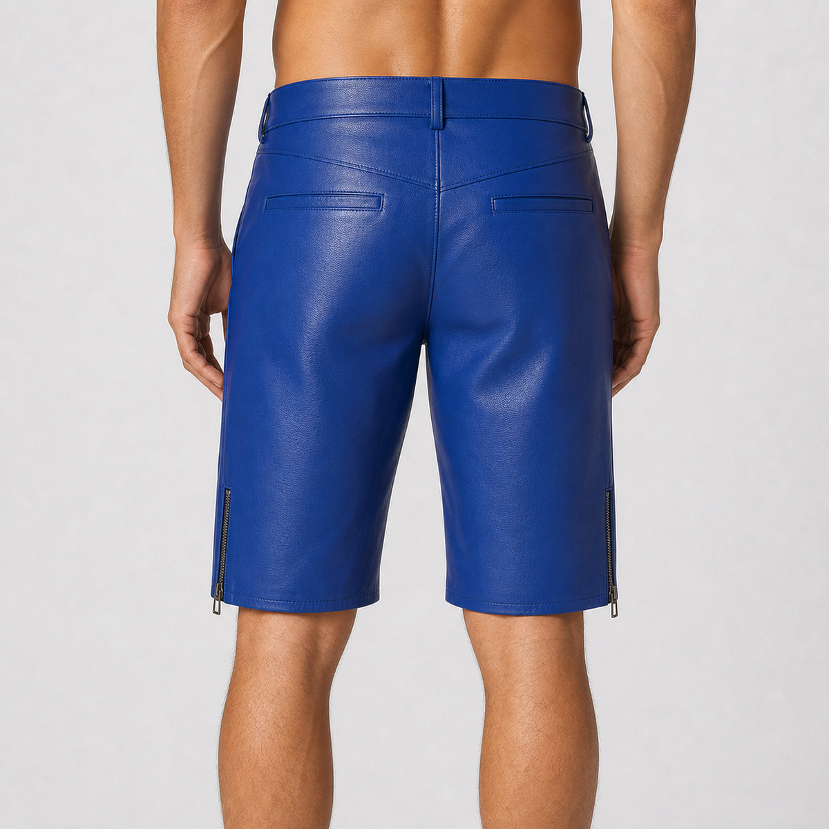 mens royal blue leather shorts MLS 810070 28