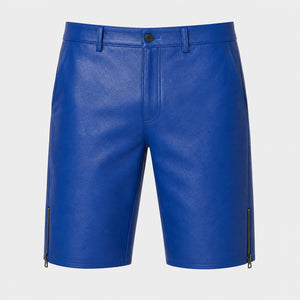 mens royal blue leather shorts MLS 810070 28