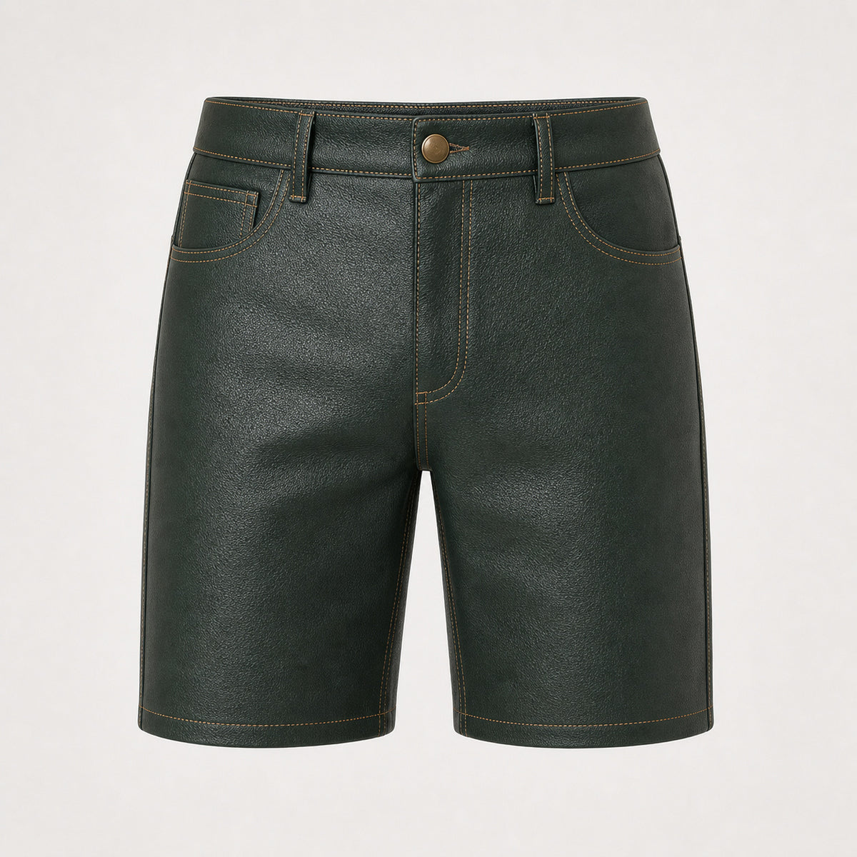 green leather shorts for men MLS 810074 28