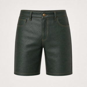 green leather shorts for men MLS 810074 28