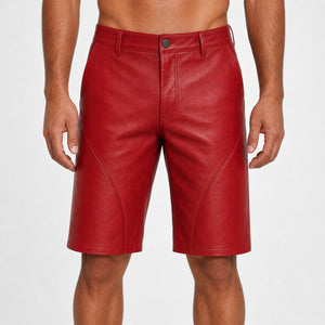 red leather shorts for men MLS 810075 28
