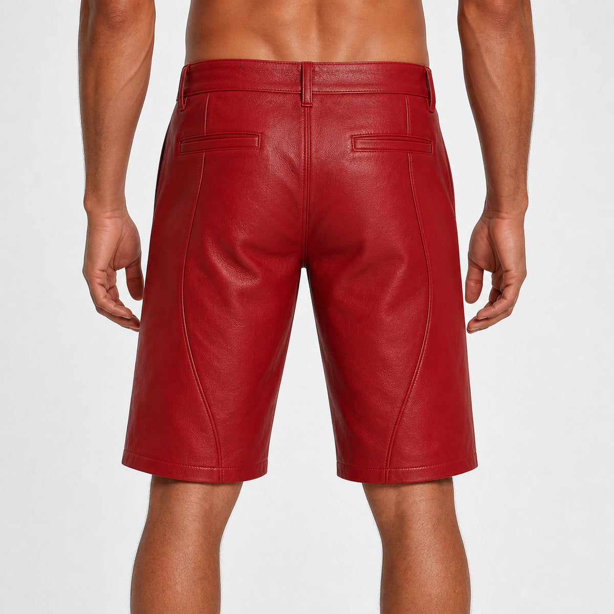 red leather shorts for men MLS 810075 28