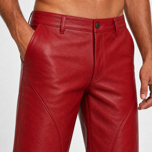 red leather shorts for men MLS 810075 28