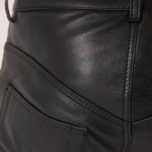 Men's Black Sheep Leather Biker Stylish Pants - TheBougees