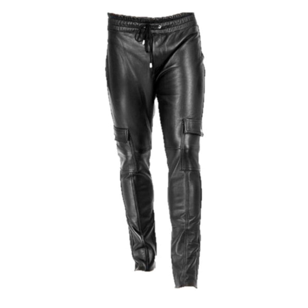 Soft Leather Draw Trousers for Jogging - TheBougees