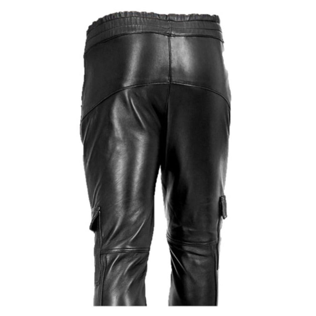 Soft Leather Draw Trousers for Jogging - TheBougees