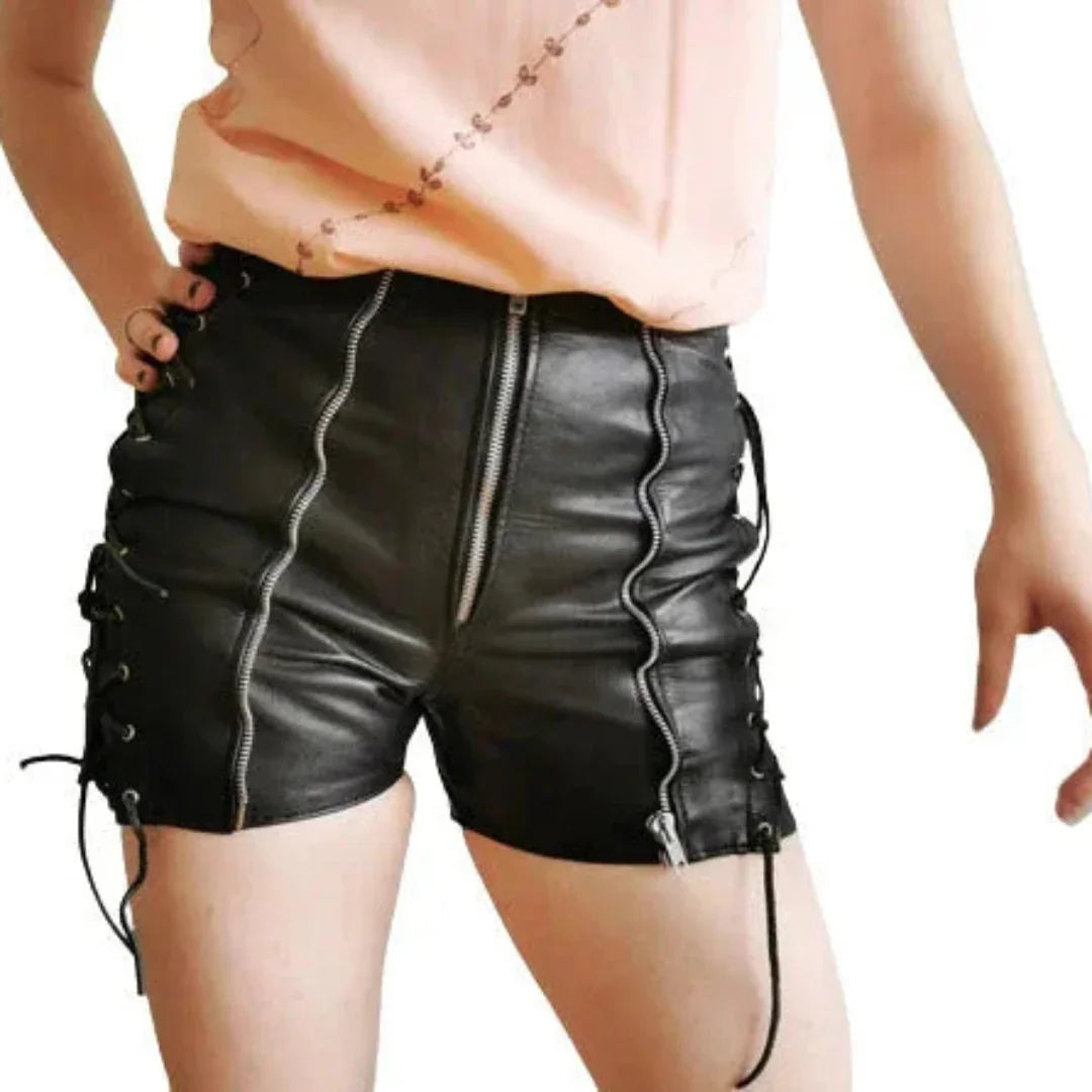 Unique Style Women Shorts For Women With Front And Back Zip Design - TheBougees